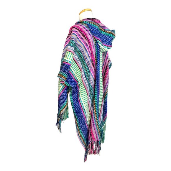 ASOS Swim Festival Multicolor Striped Tribal Hooded Cape Multicolor - Picture 4 of 7